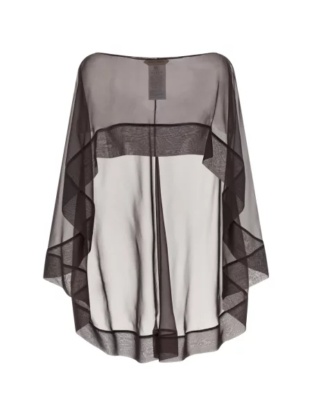 Šal Alberta Ferretti s kapuljačom smeđa