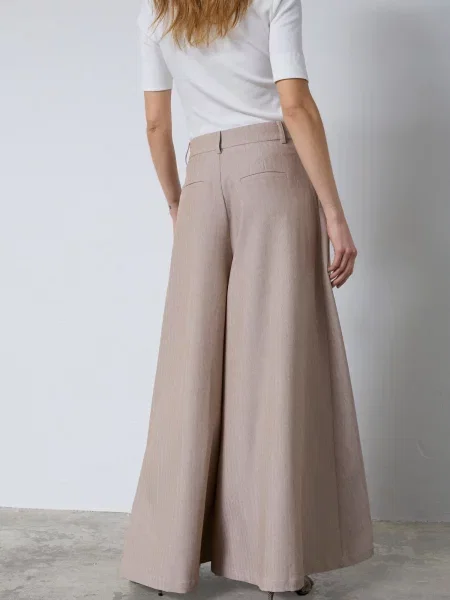 Co'couture Pantaloni Marlo taupe gri
