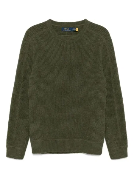 Pulover Polo Ralph Lauren tricotate cu decolteu rotund verde
