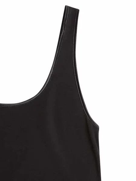 Podkoszulka z bawełny Schiesser czarna