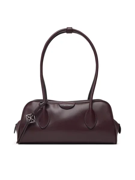 Calvin Klein Дамска чанта Emblem Trio Shoulder Bag Бордо