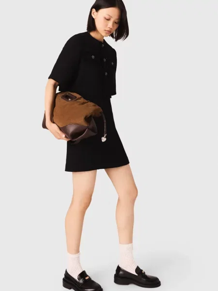 Твідова сукня Maje чорна