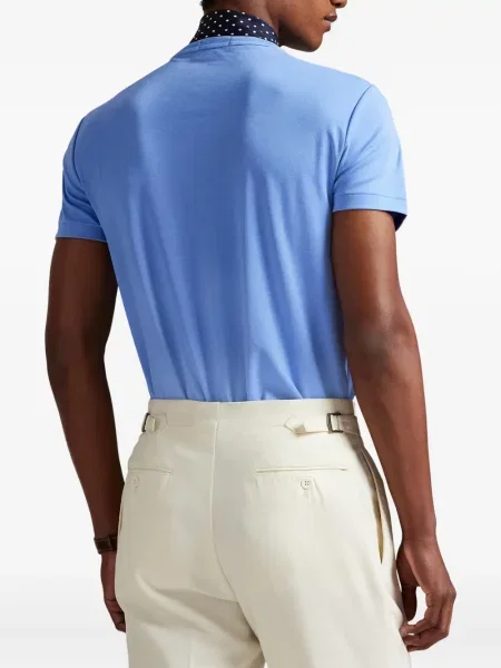 Ριγέ polo Polo Ralph Lauren με κουκούλα με αυτόγραφο λευκό