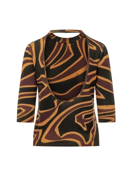 Sweter Pucci wełniany z nadrukiem