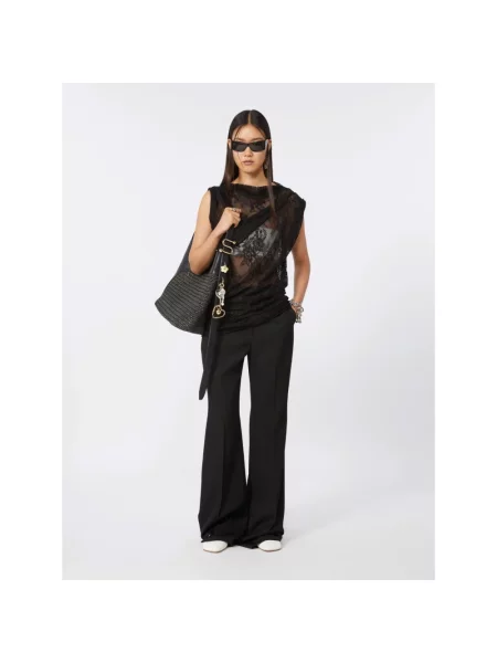Top Sportmax koronkowy czarny