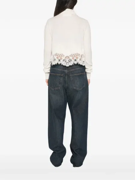 Cardigan Ermanno Scervino din dantelă alb