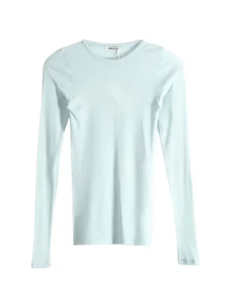 Lung tricou Auralee tricotate albastru