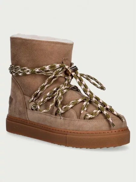 INUIKII Bocanci Suede Double Tie | piele întoarsă bej
