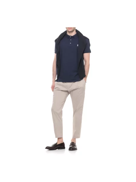 Koszulka polo o kroju slim fit z mieszanki bawełny Polo Ralph Lauren granatowa