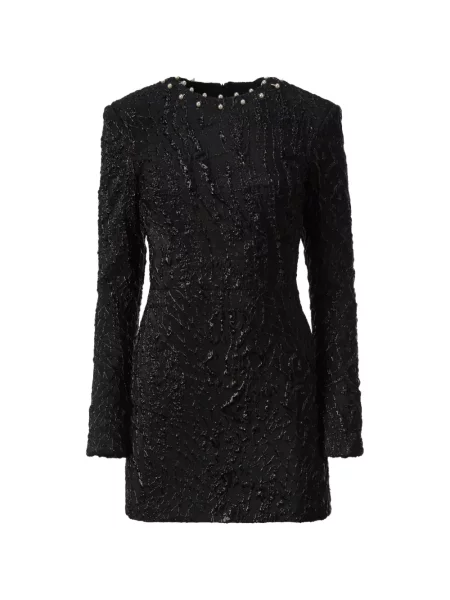 Mała sukienka mini Mia Peculiar z perełkami garniturowa czarna