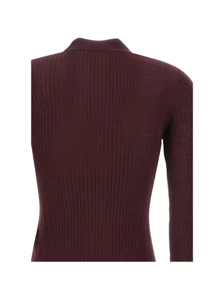 Gulerat tricou polo Lacoste de lână maro
