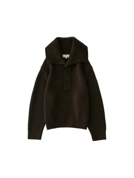 Sweter Studio Nicholson wełniany brązowy