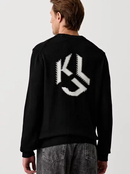 Karl Lagerfeld Jeans pulover pentru bărbați din negru