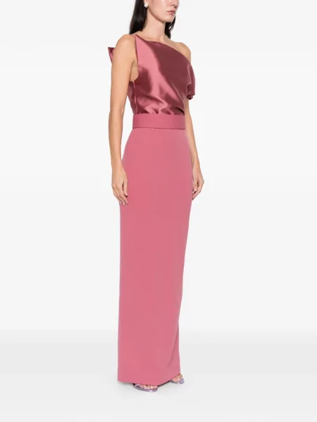 Rochie Solace London cu un umăr gol de costum roz