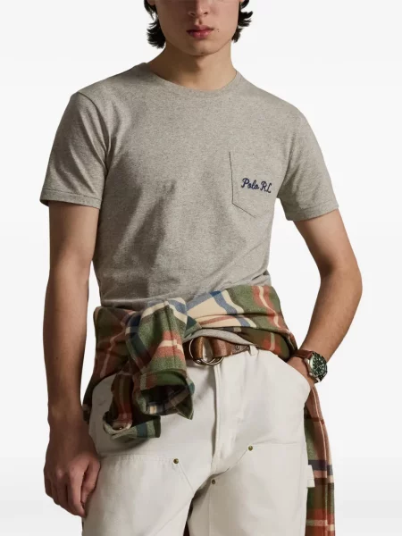 Șapcă Polo Ralph Lauren cu broderie din țesătură twill în carouri albastru