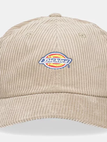 Вельветовая кепка Dickies с аппликацией зеленая