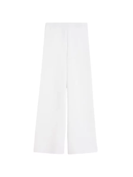 Pantaloni Max Mara cu picior lat alb