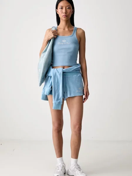 Sporty & Rich x Juicy Couture σορτς επίσημα Γυναικεία μπλε