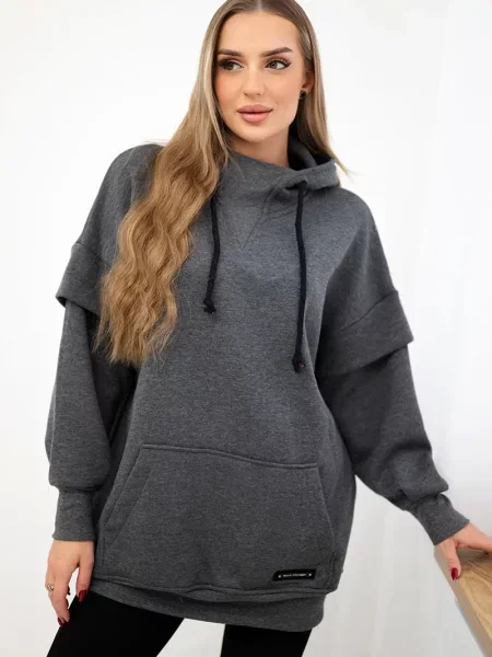 Golf bluza Kesi ocieplana brązowa