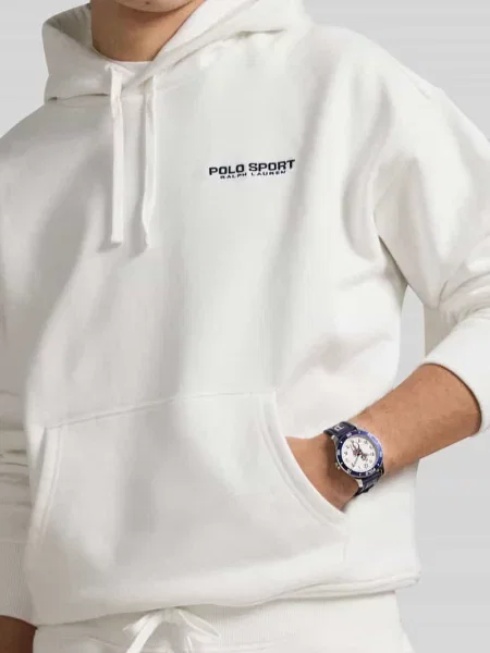 Polo Sport Bluza Z Kapturem weiss biała