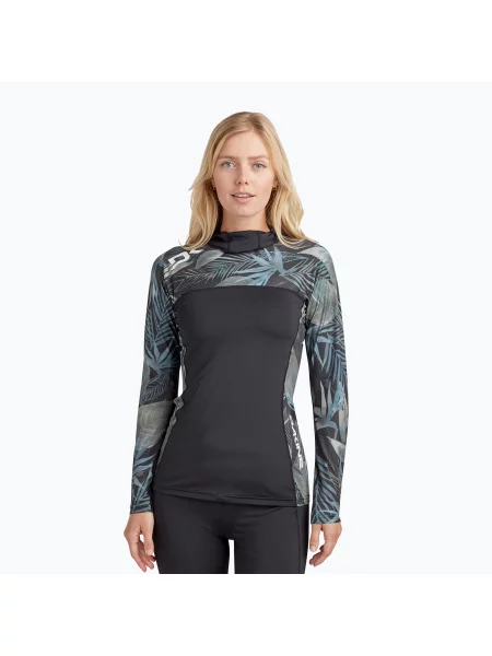 Дамска плувна блуза Dakine Hd Snug Fit Rashguard Hoodie black/grey черно