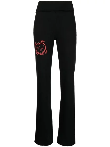 Pantaloni Maisie Wilen cu imagine alergare negru