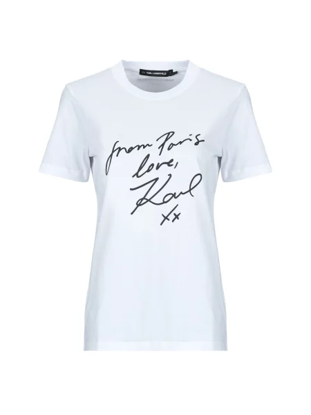 Majica Karl Lagerfeld s kratkimi rokavi bela