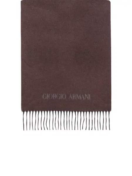 Fular Giorgio Armani cu broderie maro