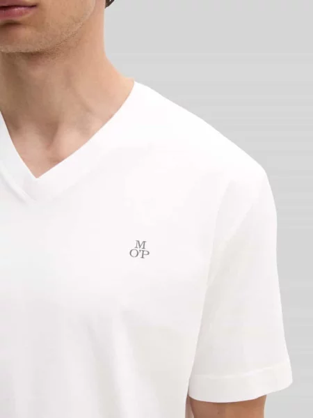T-shirt o kroju regular fit z czystej bawełny Marc O'polo biała