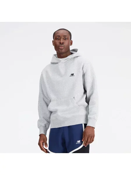 Mikina New Balance Hoops Fleece Hoodie athletic grey šedá