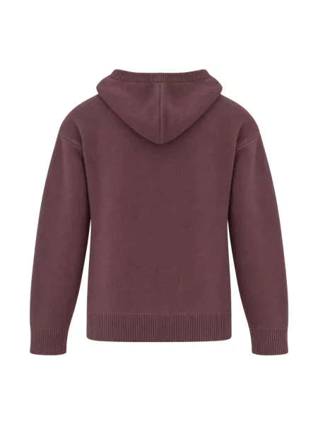 Bluza z kapturem Diesel wełniana fioletowa