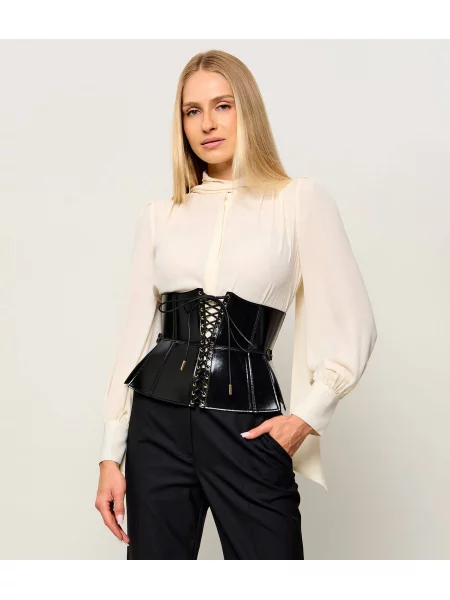 Elisabetta Franchi Curea de piele negru