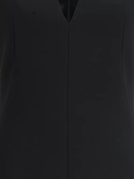 Миди рокля Givenchy с V-образно деколте черно