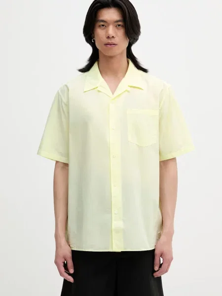 Norse Projects koszula Carsten Cotton Tencel Shirt regular żółty