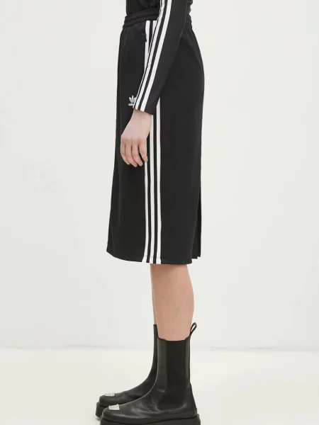 Adidas Originals fustă Adicolor Classic 3S Skirt midi creion negru