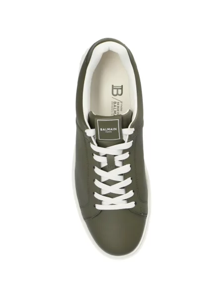 Sneakerși Balmain din piele cu autograf verde