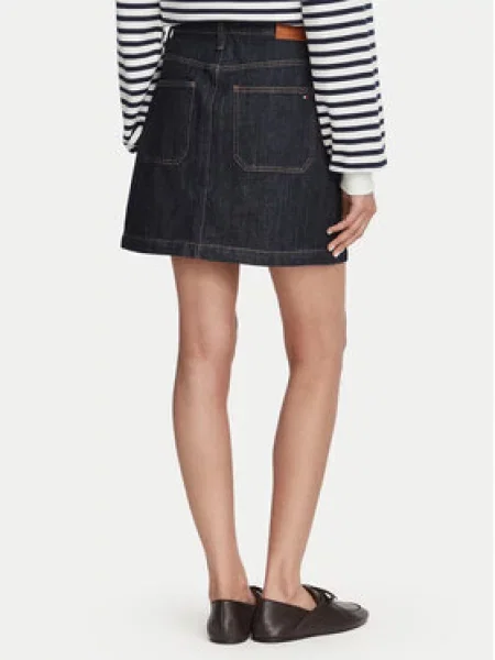 Sukně Tommy Hilfiger Mini Skirt Rinse Hw Rinse XS