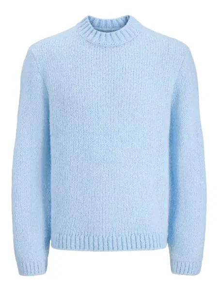 JACK & JONES Pulover JORSALAMANCO deschis albastru