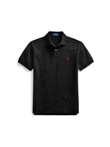 Lniana koszulka polo Polo Ralph Lauren czarna