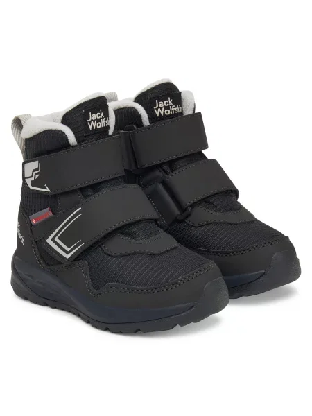 Μπότες Χιονιού Jack Wolfskin Polar Bear-b Texapore Mid Vc K μαύρο