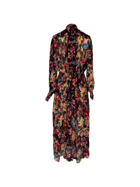 Lung rochie maxi Zimmermann cu model floral cu imagine violet