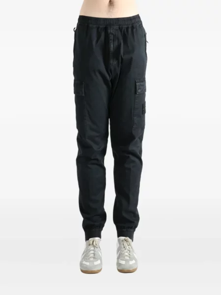 Pantaloni cargo Stone Island cu strasuri negru