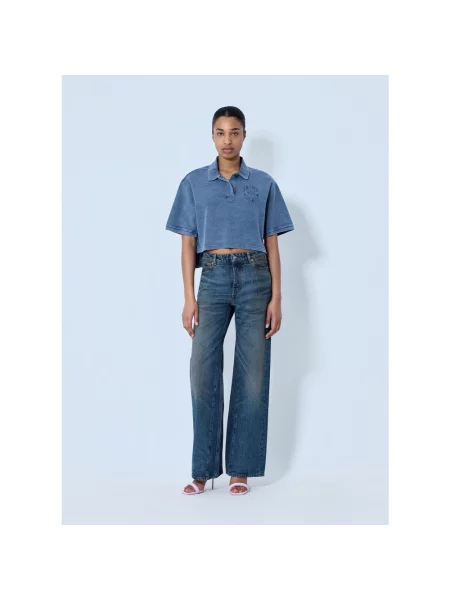 Koszulka polo Alexander Wang niebieska