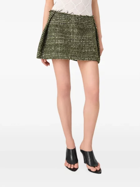 Fustă Iro din tweed verde