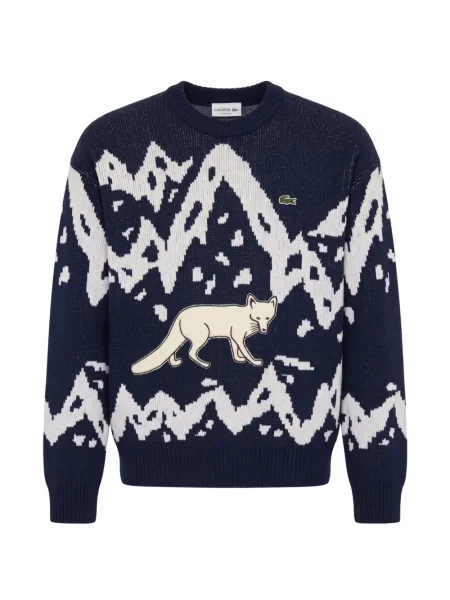 Pulover Lacoste de lână albastru