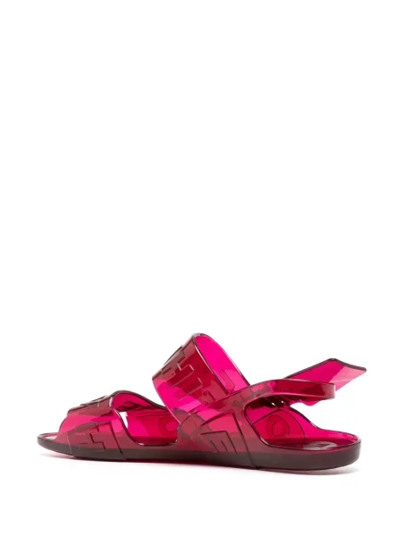 Sandale Off-white slingback cu autograf alb
