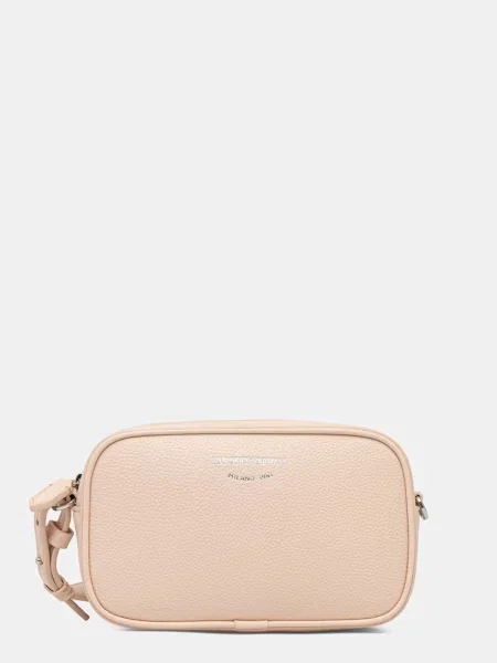 Emporio Armani geantă crossbody pentru femei cu imitație de piele bej