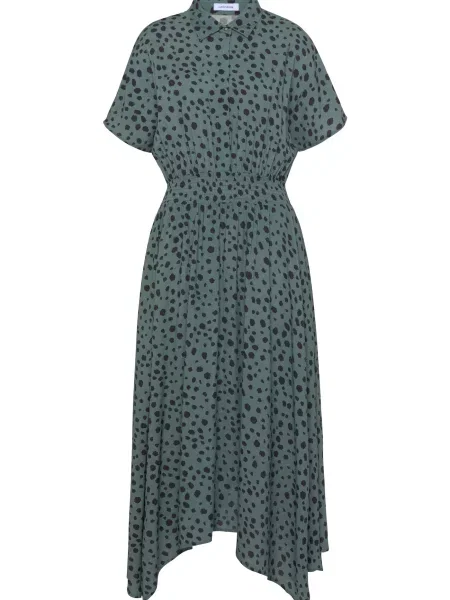 LASCANA Dolga srajca smaragd črna