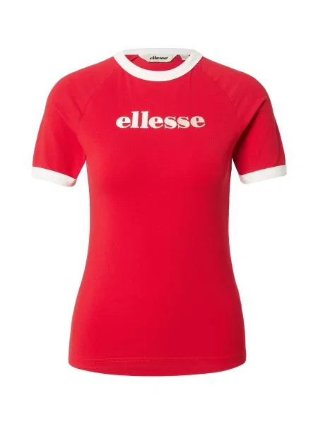 ELLESSE Tricou Albenga ecru / cranberry roșu