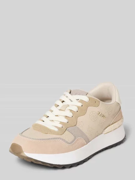 Sneakersy z Aplikacją z logo Model Vinsa' Guess beżowe